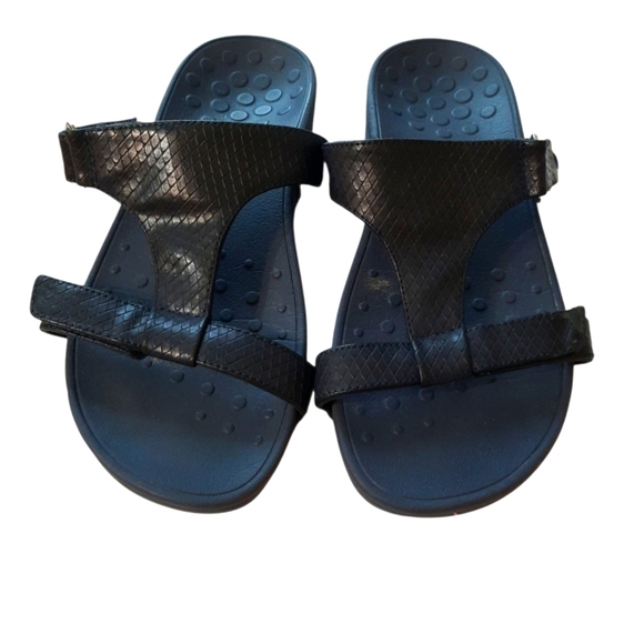 Vionic Navy Ellie Slipon Adjustable Straps Sandals Size 8 - Picture 1 of 16